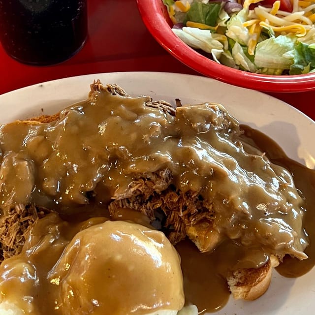 Hot Beef Sandwich.